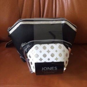 .NWT $38.00 Jones New York Signature 3-Piece Set Hexagon Beauty Bags